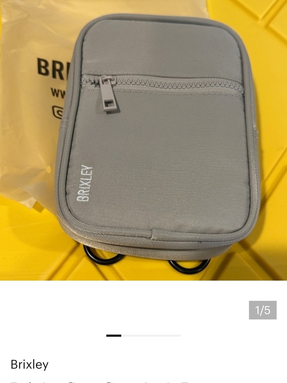 Brixley Light Gray Compact Crossbody Pouch